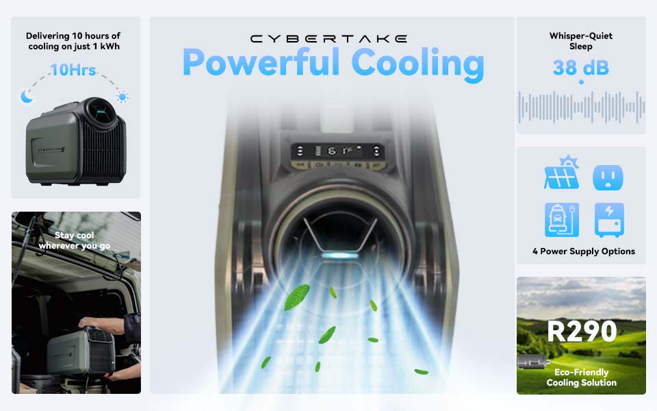 cybertake camping air conditioner powerful cooling